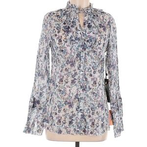 2OH Threads Chic Floral 100% Cotton Women's Blouse